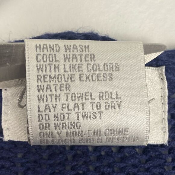 Andrea Lauren Vintage Cardigan Folklore Embroidered Chunky Knit Women’s S Ramie - Picture 5 of 14